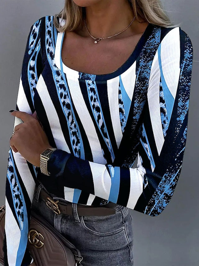 Women's Tunic Print Graphic Leopard Abstract Vintage