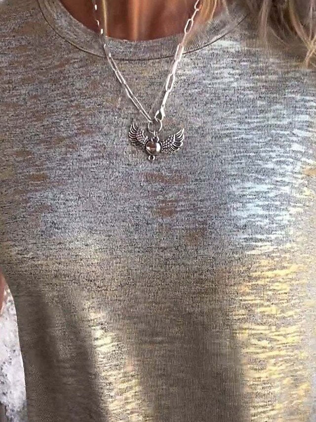 Women's T Shirt Plain Fashion Modern Casual Short Sleeve