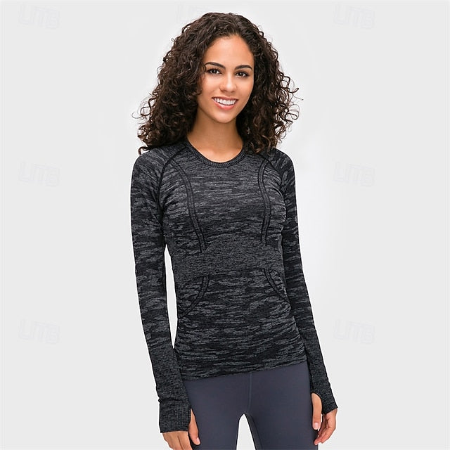 Women's Sports shirts pilates top Sports Top Crew Neckline