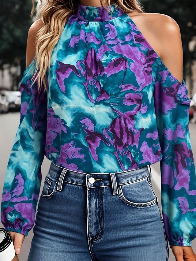 Women's T Shirt Tee Top Eyelet Floral Elegant Fashion