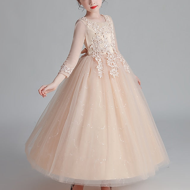 Floral Dress Long Sleeve Flower Girls' Kids Girl