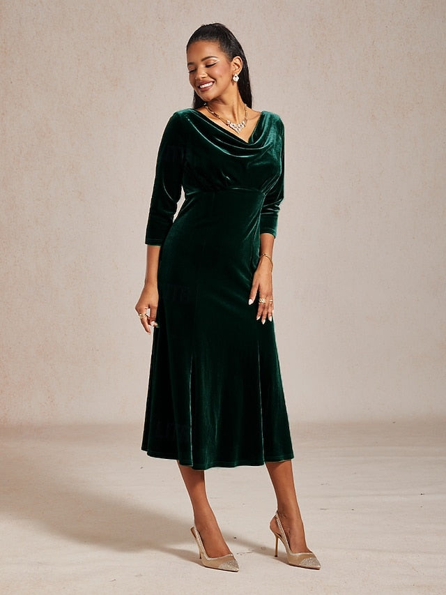 Women's Midi Dress Sheath Dress Elegant Wedding Guest