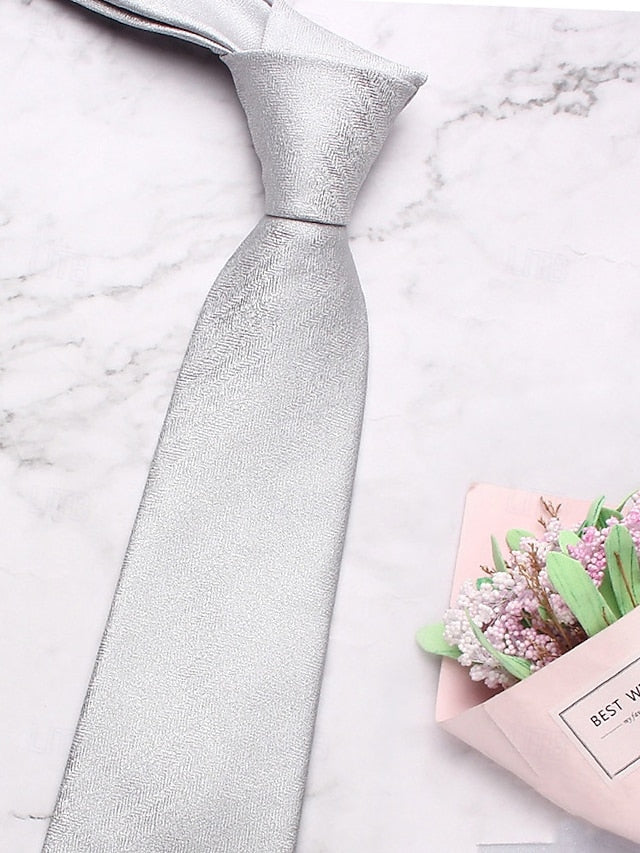 Men's Herringbone Tie Polyester Christmas Stylish –
