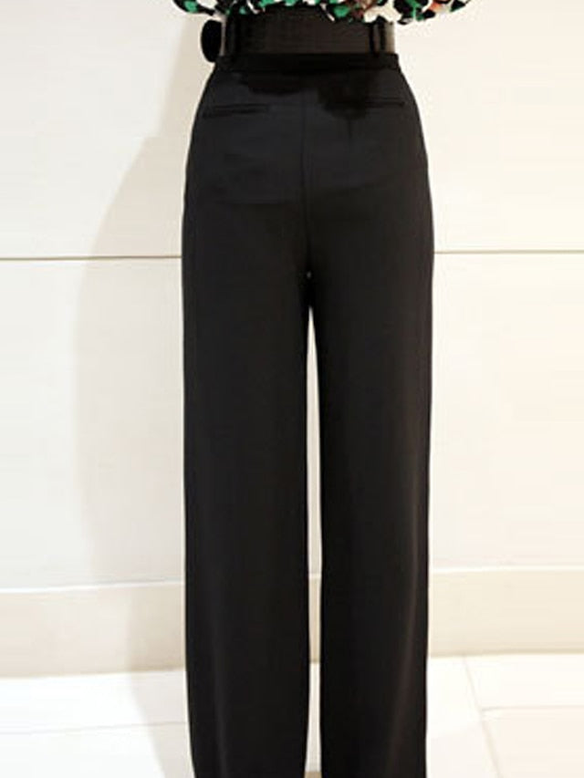 Women's Dress Work Pants Wide Leg Pants Trousers Full