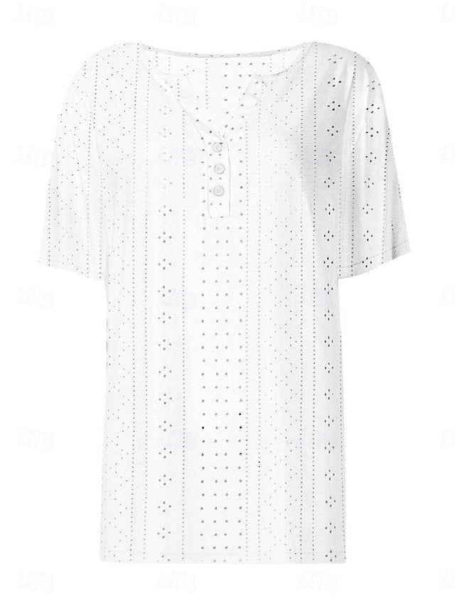 Women's T Shirt Solid Color Plain Stylish Modern Casual