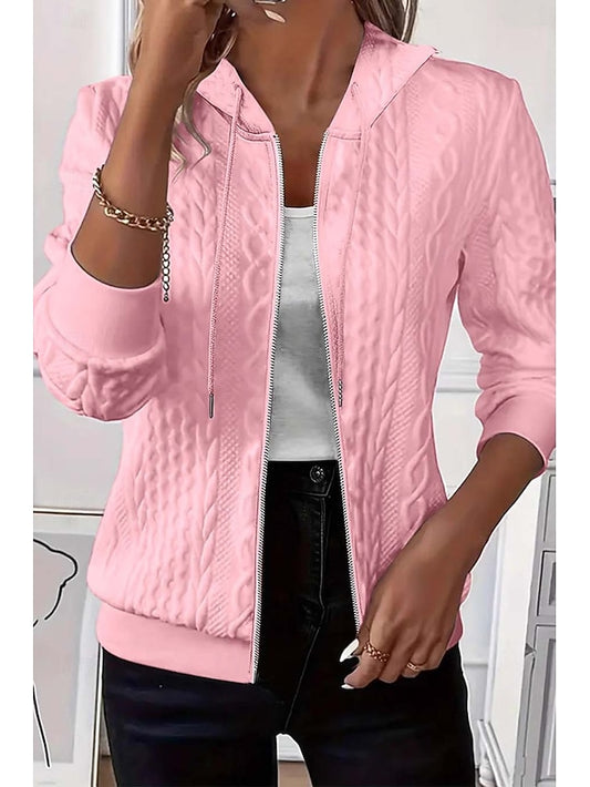 Women's Shirt Zipper Solid Color Graphic Elegant Vintage