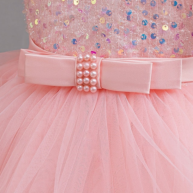 Sequin Sleeveless Special Girls' Dress Kids Party Wedding