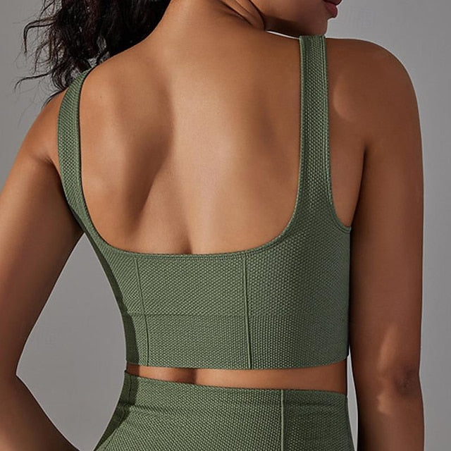 Women's Light Support Sports Bra Running Bra Open Back