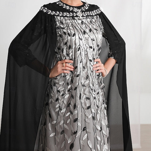 Crew Bride A-Line Cape Mother Dress the Elegant Neck of