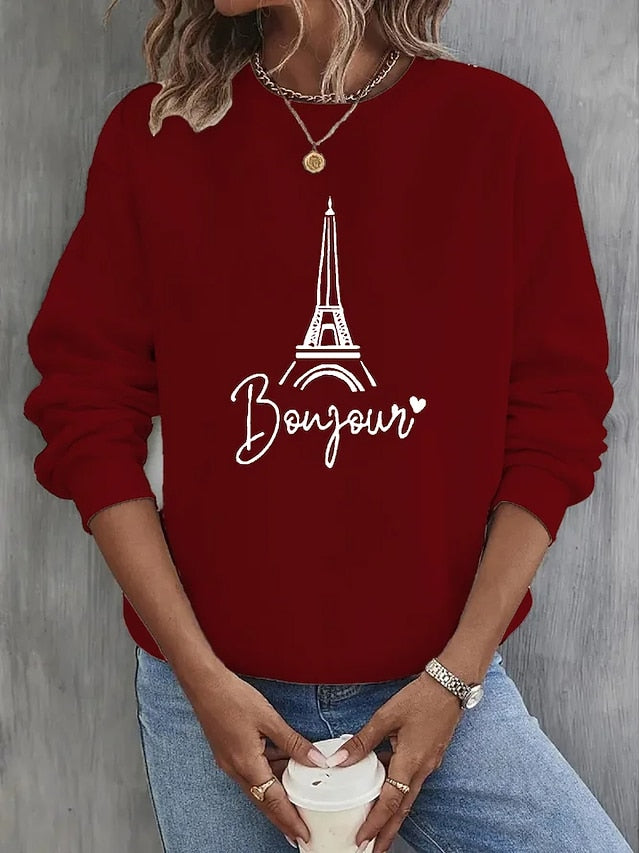 Women's Sweatshirt Burgundy Hoodie Pullover 100% Cotton
