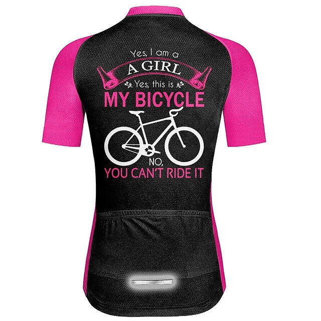Women's Cycling Jersey Graphic Letter & Number Funny