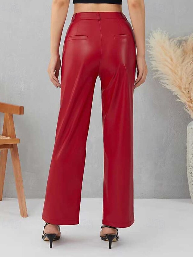 Women's Wide Leg Slacks Streetwear Casual Full Length