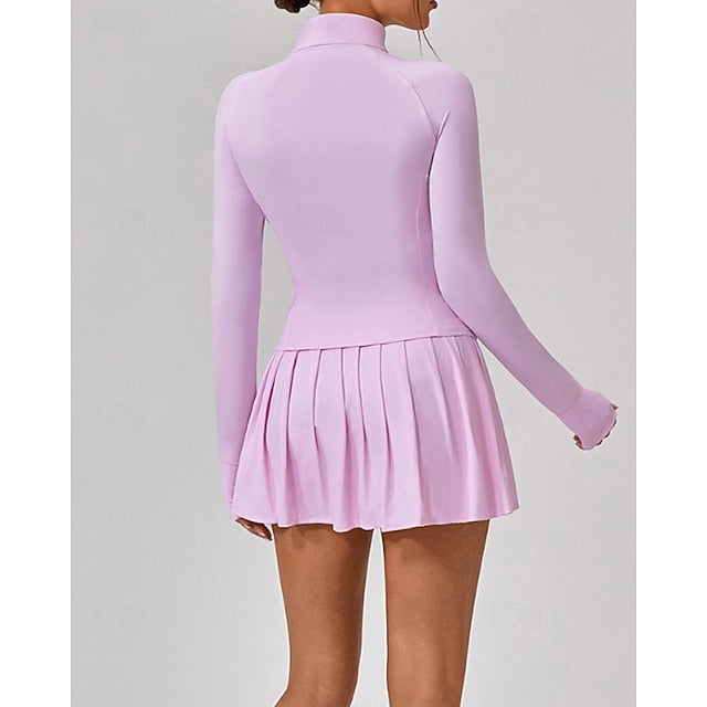 Women's Solid Colored Tennis Set Casual Skirt Tennis Skirts