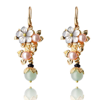 Ethnic Gold Plated Long Eardrop Earrings OP1024