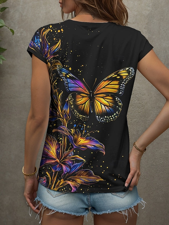 Women's Animals  Camisole Tank Top Floral Graphic Butterfly