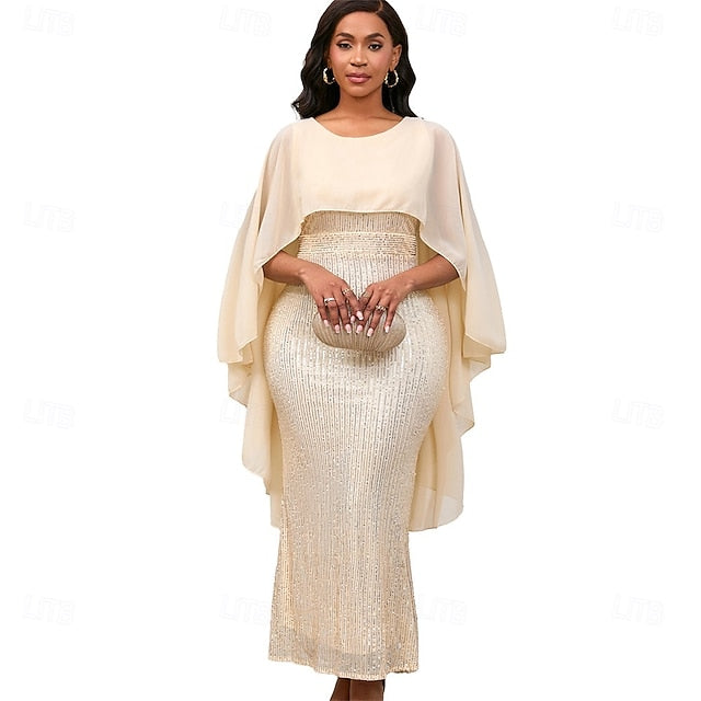 Mother Elegant Crew Neck Floor the Dress Length of Bride
