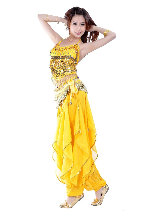 Belly Dance Top Coin Beading Sequin Women's Performance
