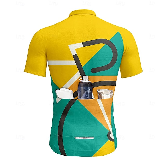 Men's Women's Cycling Jersey Graphic Geometric Short