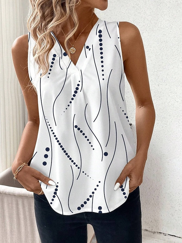 Women's Camisole Tank TopGraphic Polka Dot Stylish Casual