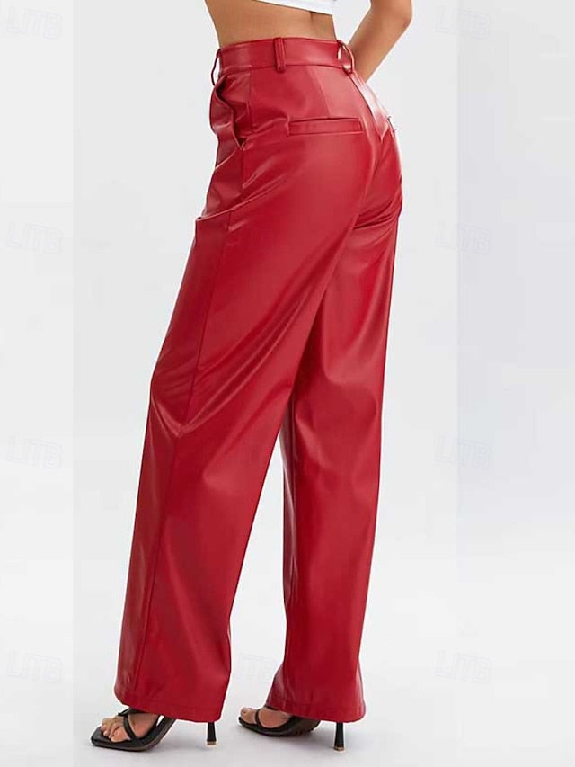 Women's Wide Leg Slacks Streetwear Casual Full Length