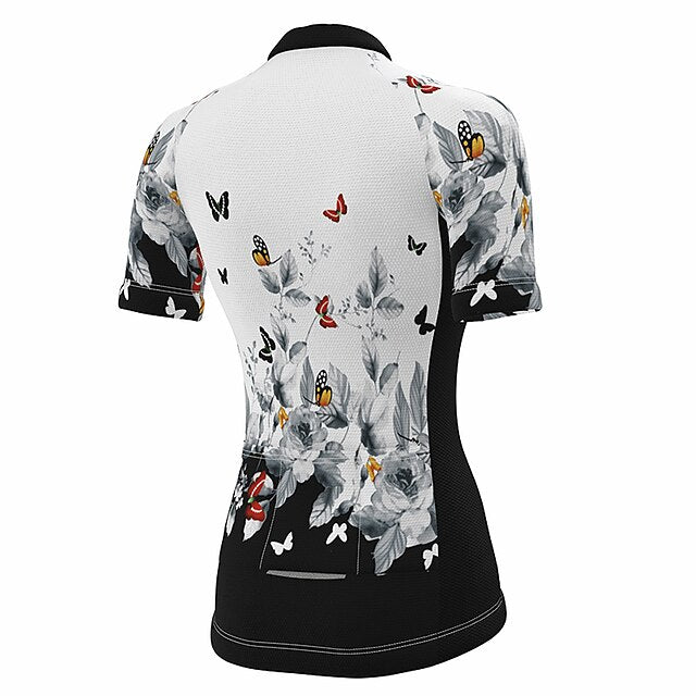 Women's Cycling Jersey Butterfly Floral Botanical Flower