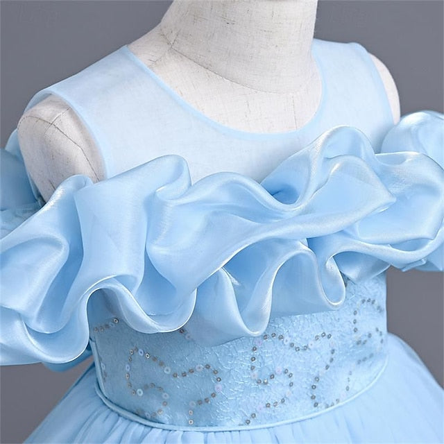 Solid Girl Color 3D Dress Party Flower Girls'