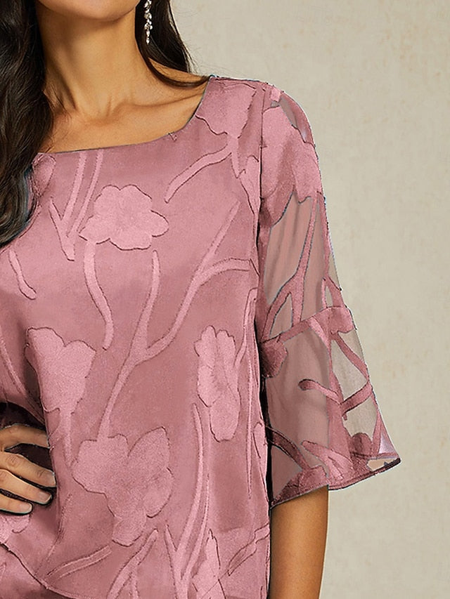 Women's Lace Shirt Blouse Dressy Tops Chiffon Tops