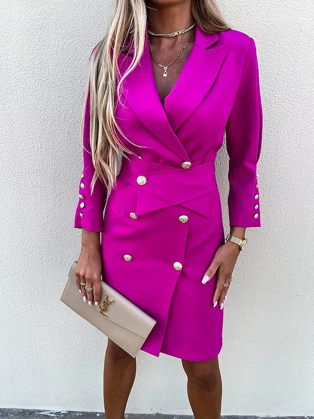 Women's Work Dress Blazer Dress Sheath Dress Fashion Office