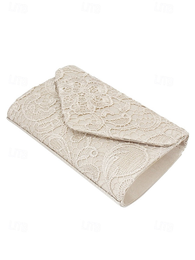 Clutch Bag with Lace Women's Evening Chain Strap