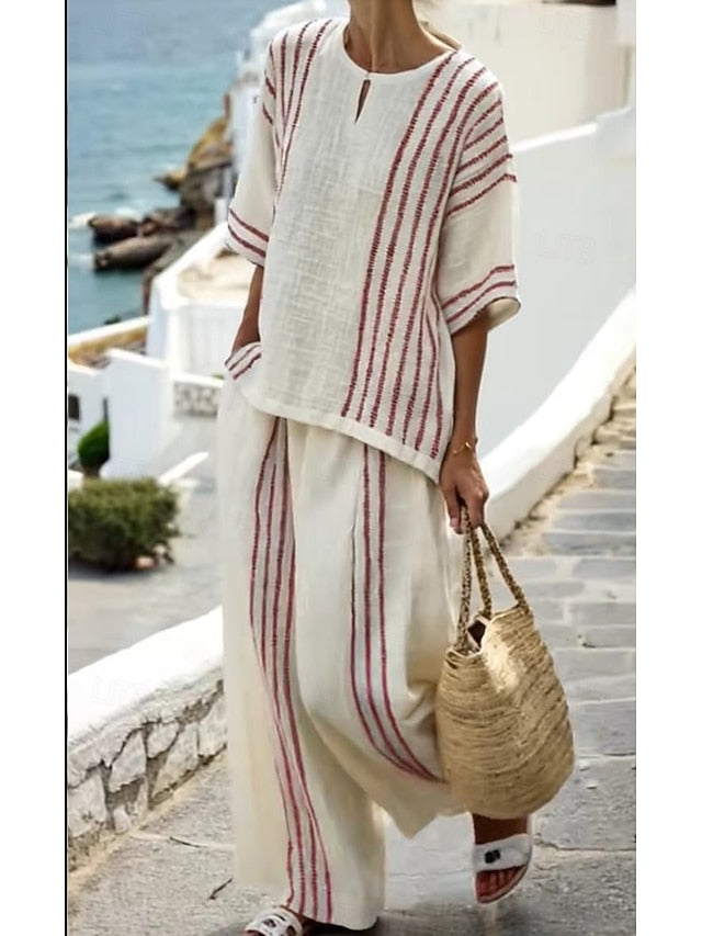 Women's Pants Sets Bolero Top Short Sleeve Crew Neck