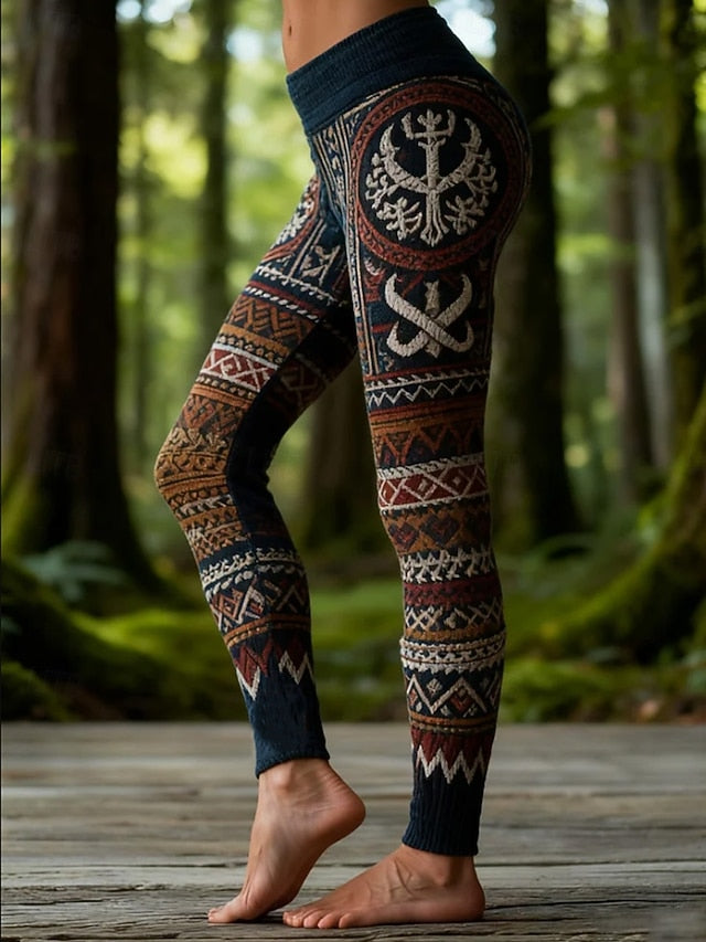 Women's Viking Boho Leggings Vintage Ethnic Style Full