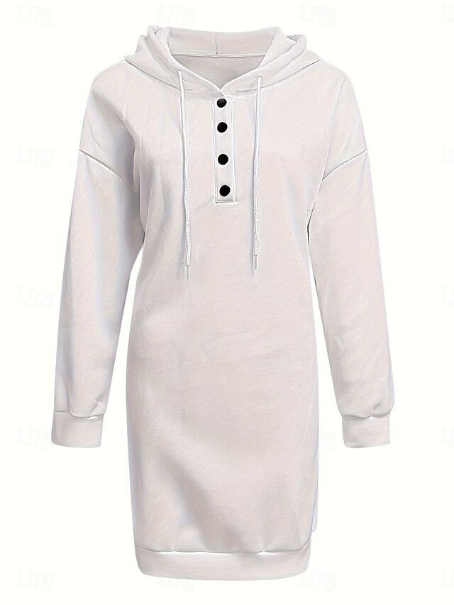 Women's Hoodie Dress Mini Dress Shift Dress Casual Daily