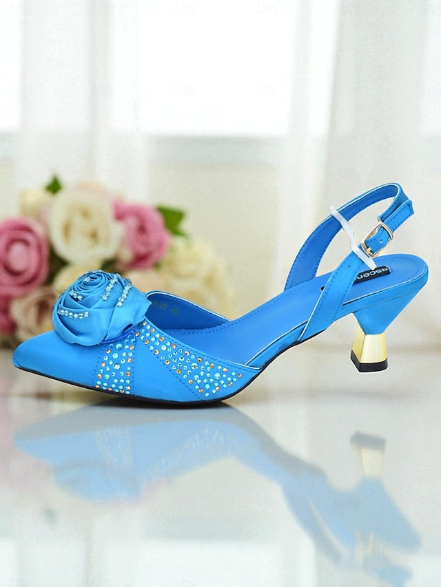 Clutch Set and Women's Slingback - Heels Gold Matching