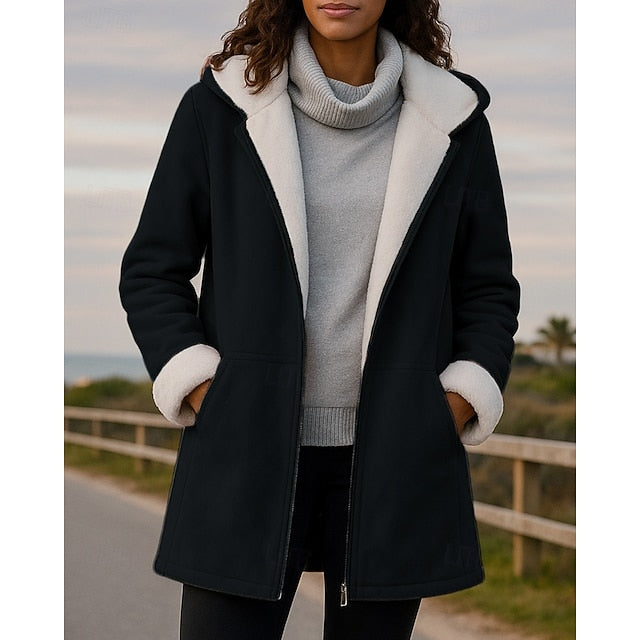 Women's Hoodie Jacket Zip Up Jacket Fleece Coat Thick with