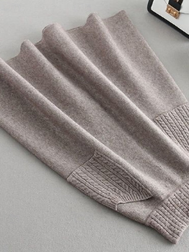 Women's Casual Maxi Mid Rise Skirts Plain Pocket