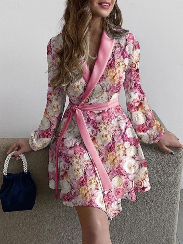 Women's Mini Dress Wrap Dress A Line Dress Casual Daily