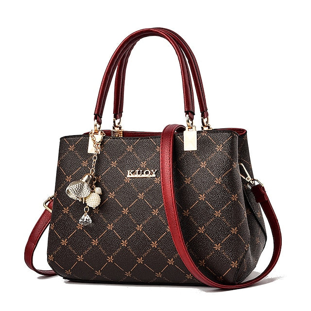 Damen Herren PU Party Ledertasche Schultertasche Handtasche