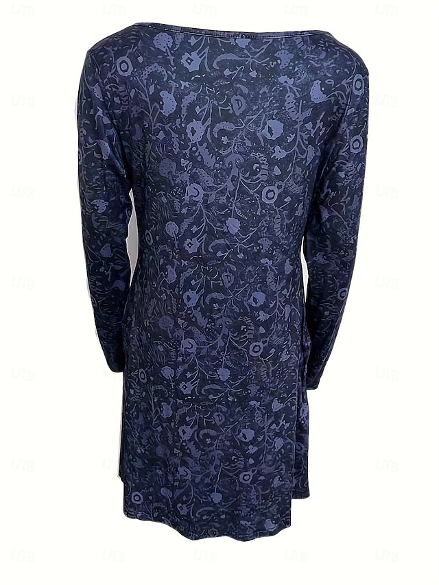 Women's Knee Length Dress Casual Dress T Shirt Dress Tee