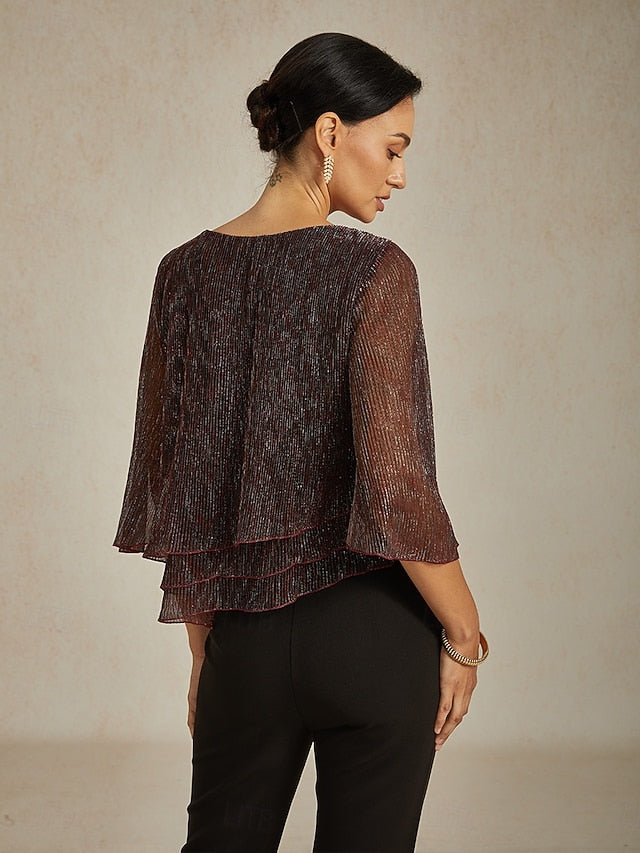 Women's Blouse Dressy Tops Flowy Tops Chiffon Tops Sequins