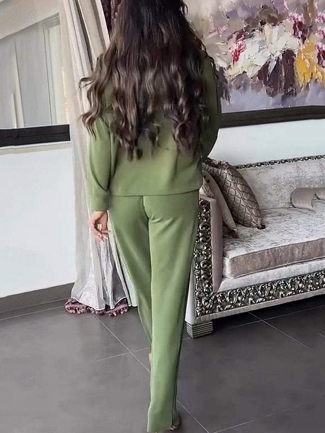 Women's Hoodie Pants Sets Bolero Top Long Sleeve Hooded