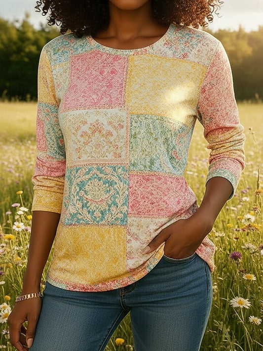 Women's Boho Shirt T Shirt Print Floral Graphic Bohemia