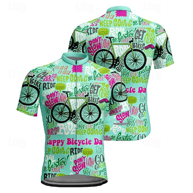 Women's Cycling Jersey Letter & Number Short Sleeve