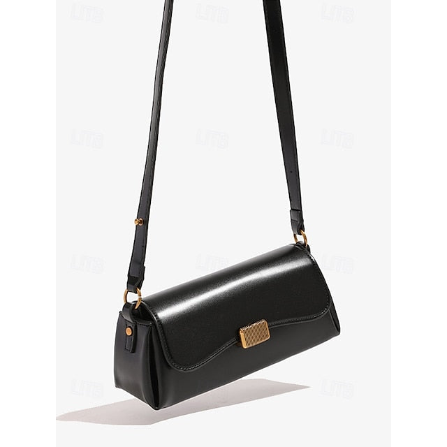 Shopping Damen Täglich Baguette PU Tote Büro Ledertasche