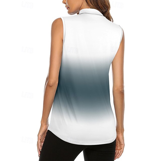 Women's Gradient Sport Shirt Golf Polo Shirt Tennis Shirt