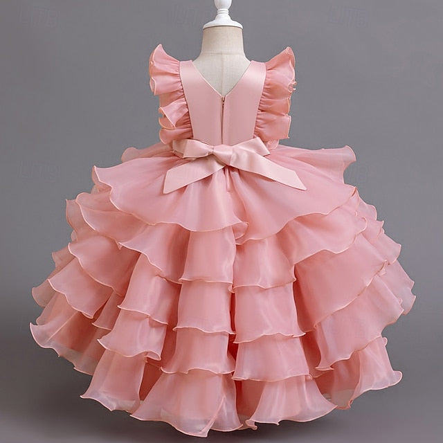 Dress Girls' Asymmetrical Party Kids Floral