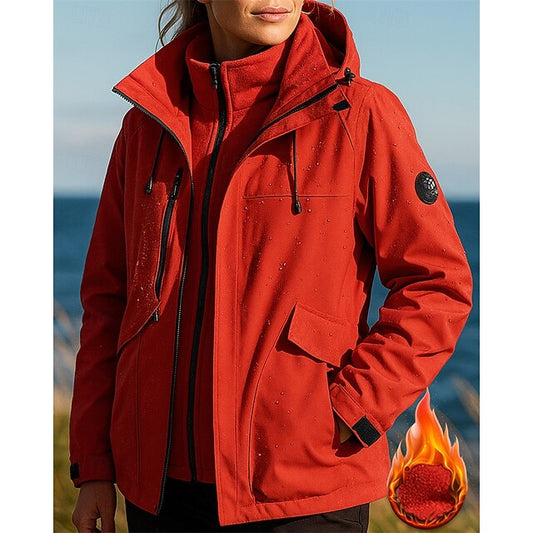 Women's Hiking Jacket Fleece Jacket Winter Coat 3 in 1