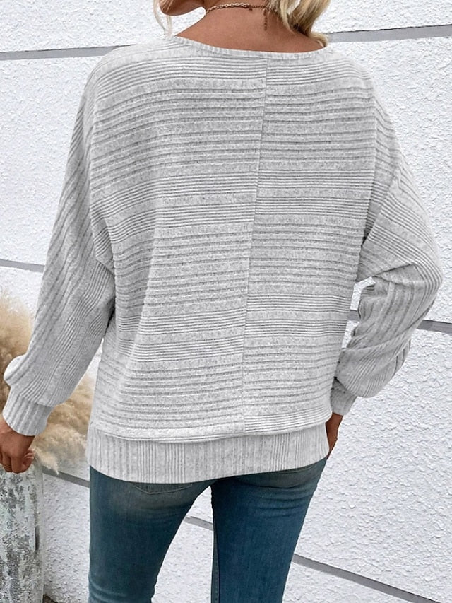 Women's Texture Blouse Blouse Plain Modern Casual Long