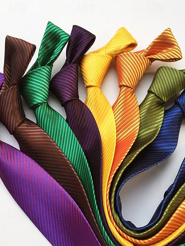 Men's striped tie satin