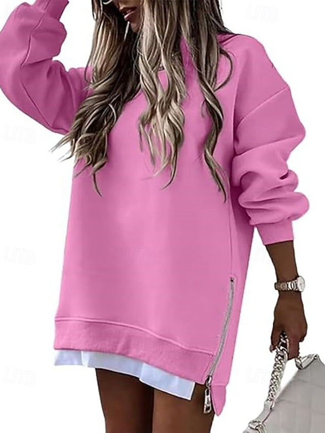 Women's Mini Dress Hoodie Dress Elegant Fashion Modern