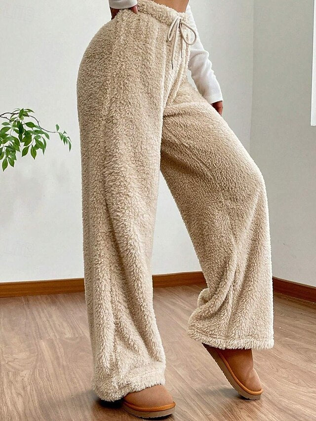 Women's Culottes Wide Leg Chinos Casual Full Length Mid